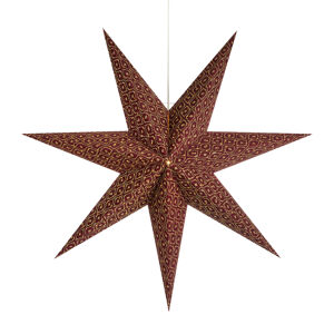 Dekoračná hviezda Baroque zavesenie Ø 45cm bordová