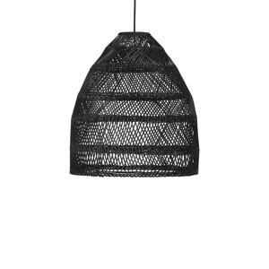 PR Home Maja závesná lampa ratan čierna, Ø 45,5 cm