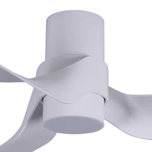 Stropný LED ventilátor Nautica, biela