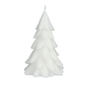 Vianočná sviečka Xmas tree biela, 12,5 x 8,5 cm